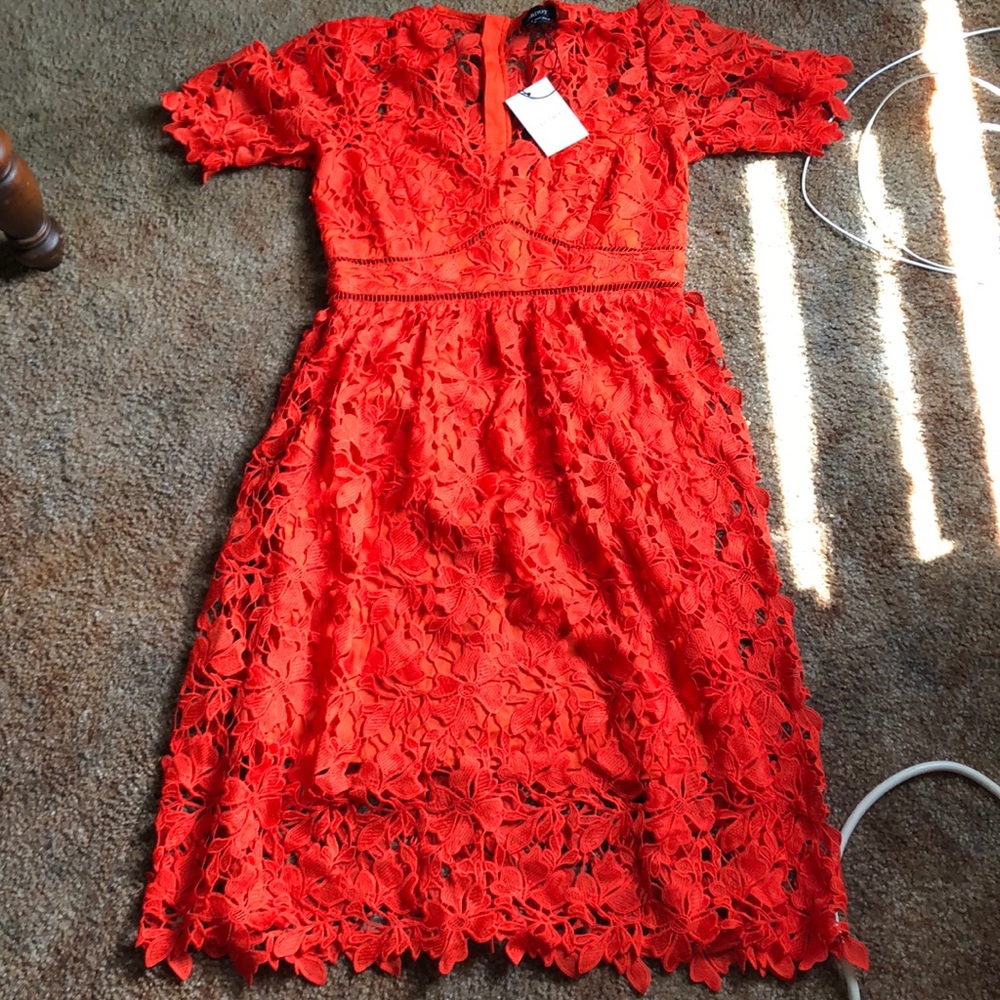 Bardot Orange Dress
